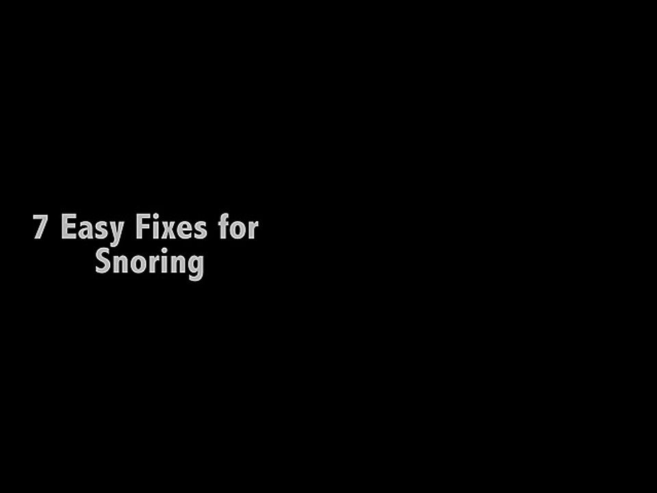 Reducing Your Snoring