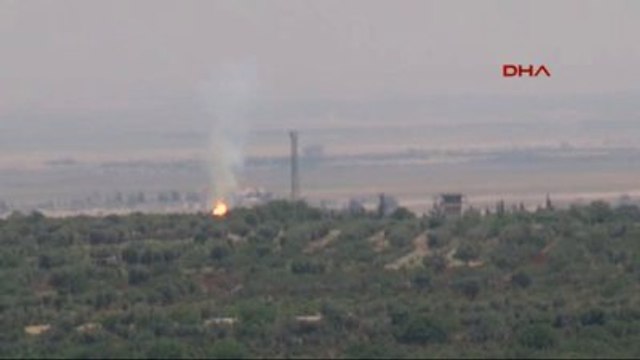 Kilis Sınırda Muhaliflerle Çatışan Işid Hedefleri Obüslerle Vuruluyor