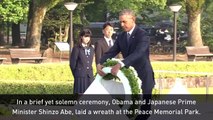 Barack Obama lays wreath at Hiroshima memorial