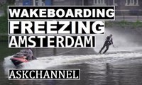 WAKEBOARDING AMSTERDAM IN A TUX FREEZING WATER VERSION 2016