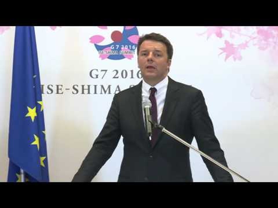 Giappone - Renzi al Vertice G7 Giappone - Conferenza stampa (26.05.16)