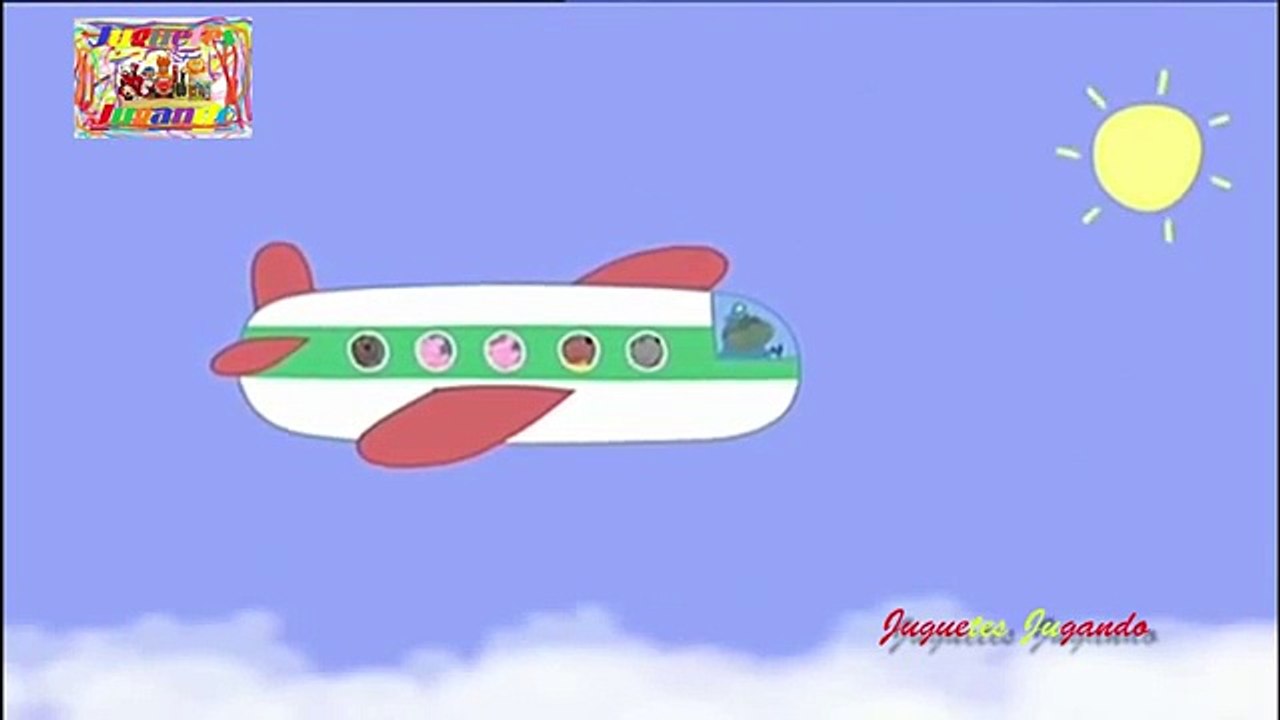 Peppa Pig Flying on a Plane Song Nursery Rhymes