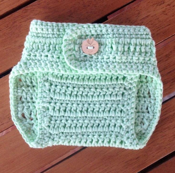 Crochet Diaper Cover for Newborn Babies with subtitles by BerlinCrochet Part 1