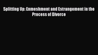 Read Splitting Up: Enmeshment and Estrangement in the Process of Divorce PDF Free