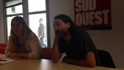 Frédéric Beigbeder à l'agence "Sud Ouest" de La Rochelle