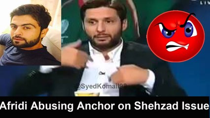 Afridi abusing Anchor on Ahmad Shehzad issue !!!