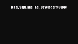 [PDF] Mapi Sapi and Tapi: Developer's Guide [Read] Full Ebook