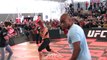 UFC 198: Cris Cyborg Spars With Fan at Workouts