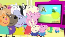 Peppa Pig learns alphabet Phonics Song ABC   Learn Alphabet with Peppa Pig song