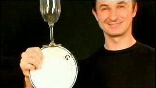 How to balance a glass on a plate trick