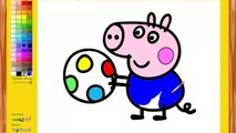 Peppa Pig en Español   Colorear a George Pig y su balón ᴴᴰ ❤️ Juegos Para Niños y Niñas