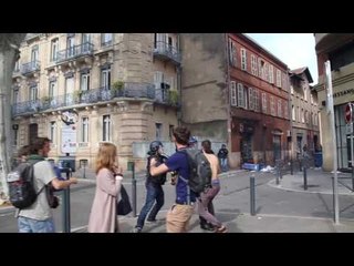 Woman Slammed Into Railing by Police During Toulouse Protests