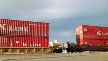 Union Pacific CNW Heritage Unit through East Los Angeles; 2/25/2015