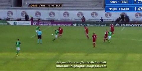 Martin Atkinson Fantastic Free Kick - Northern Ireland v. Belarus - Friendly Match 27.05.16