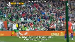 Shane Long Amazing Header Goal HD Ireland 1-0 Netherlands