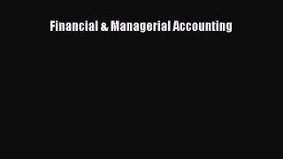 [Read PDF] Financial & Managerial Accounting Free Books