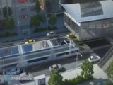 Découvrer le Straddling bus le transport public chinois futuriste
