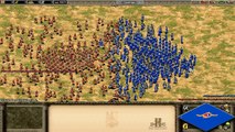 Age of Empires II HD Forgotten Empires [300 Elite Samurai vs 300 Elite Teutonic Knight]