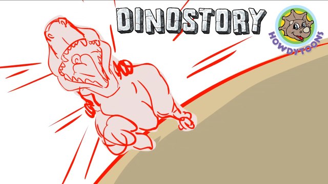 The Making of T-Rex chases Triceratops - Dinosaur Songs from Dinostory by Howdytoons