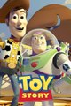Sheriff Woody and Buzz Lightyear from Disney Toy Story having fun with Lightning McQueen cars in HD