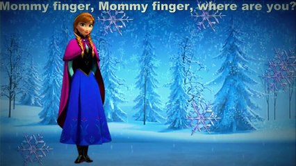 Fun for Kids: Daddy Finger song with lyrics and Frozen animation: Elsa Anna Disney Princess