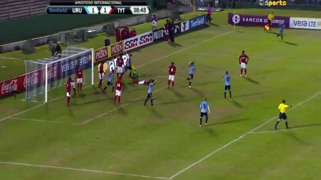 Edinson Cavani Second Goal ~ Uruguay vs Trinidad & Tobago 2-1