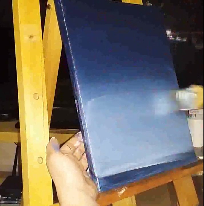 Full moon painting acryl, oil, tutorial, how to paint