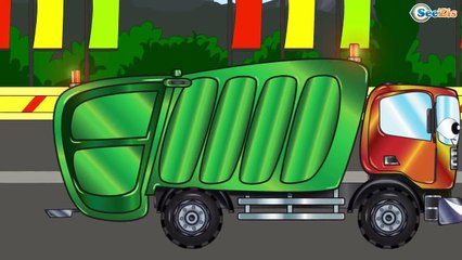 ✔ Dessin animé voiture. Voiture de course, Le Camion Monstre, Grue. Voiture pour enfants ✔