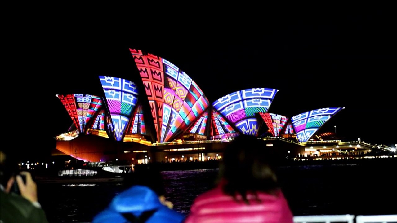 Sydney's iconic opera house illuminated for annual light show