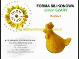 Formy 3D silikonowe do gipsu świec - silikon szary - wzór - Kurka 2