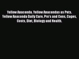Read Yellow Anaconda. Yellow Anacondas as Pets. Yellow Anaconda Daily Care Pro's and Cons Cages