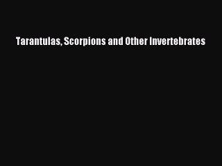 Download Video: Download Tarantulas Scorpions and Other Invertebrates Book Online