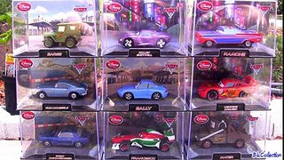 9 CARS 2 Diecast Display Case Disney Store Lightning McQueen, Union Jack Ramone by Blucollection