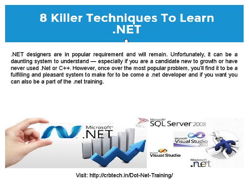 8 Killer Techniques To Learn .NET - CRB Tech