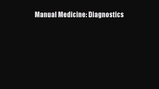 Read Manual Medicine: Diagnostics Ebook Free