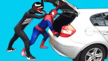 Spiderman Vs Venom In Real Life! Superhero Kidnapped Fun Battle Movie! (1080p)
