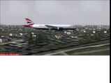 British Airways Boeing 777 landing in London from Nassau