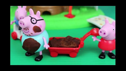 Peppa Pig Treehouse Family Holiday Play-Doh Muddy Puddles at Daniel Tiger's Tree House DisneyCarToys