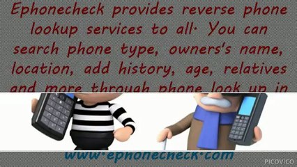 Ephonecheck (Ephonecheck.com) Phone Call Lookup
