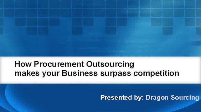 How Procurement Outsourcing benefits in Competition
