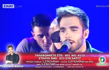 Χ FACTOR GREECE 2016 - LIVE SHOW TWO - ΑΝΤΩΝΗΣ ΦΩΚΑΣ