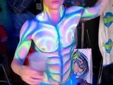 Body art by cjay_ body painter south beach fl clevelander