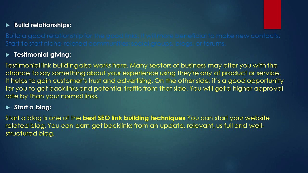 Best SEO link building techniques 2016