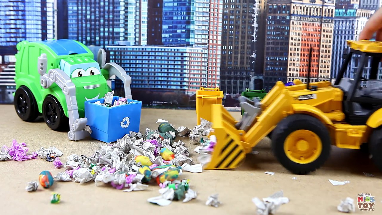 Cartoon about Garbage from Bruder MAN. Cars for children. 123abc Kids Toy TV