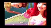 The Little MERMAID!!! Ariel and Her Little Mermaids Sisters Swimming Barbie Dolls DisneyCarToys