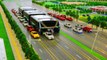 China's Amazing Technology : A Bus that Drives Over Cars on Road