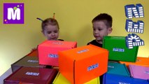 PEZ челлендж ищем конфеты и игрушки на канале Мистер Макс и Катя PEZ challenge candies and toys new video 2016