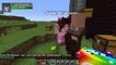 PAT ANd JEN PopularMMOs | Minecraft Jen Home Fight HUNGER GAMES - Lucky Block Mod - Mini-Game