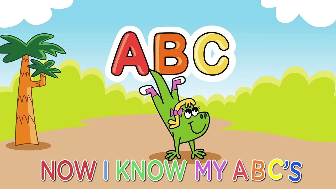 ABC Song | Fredbot Nursery Rhymes | Lyric Video! (Lucy the Dinosaur)