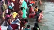 Holy sensation on the bank of river Varanasi Ganges